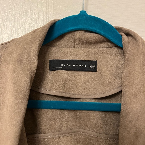 Zara - Brown Suede Women's Jacket - Picture 2 of 3